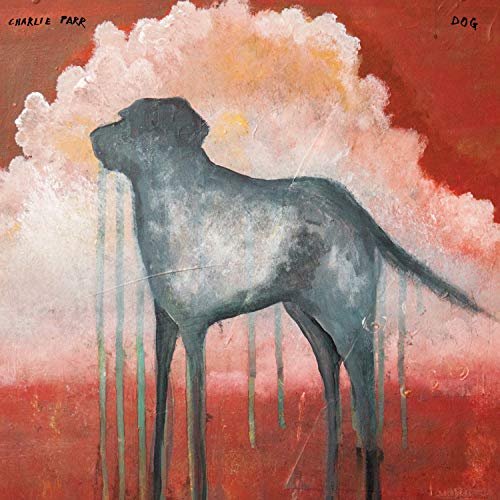 CD cover for Charlie Parr’s “Dog” featuring a painted black dog and clouds.