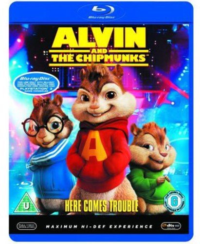 Alvin and the Chipmunks" Blu-ray cover featuring the three chipmunks.