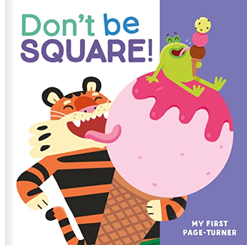 A tiger licks a giant ice cream cone while a frog sits on top.
