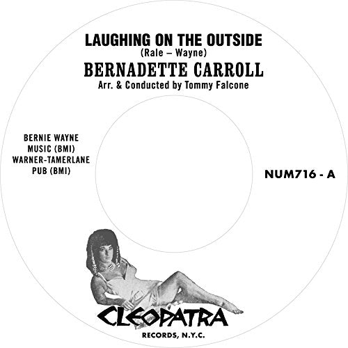 White vinyl record label featuring Bernadette Carroll and Cleopatra Records logo.