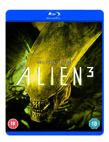 Alien 3 Blu-ray cover featuring a close-up of the creature with yellow-toned lighting.