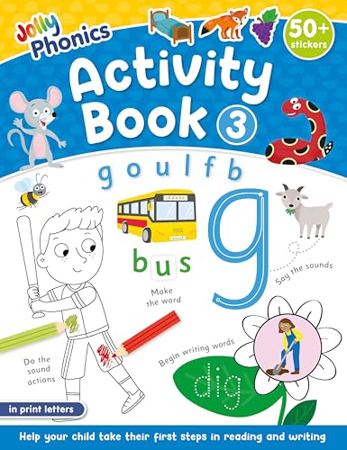 Jolly Phonics Activity Book 3 : in Print Letters (American English edition)