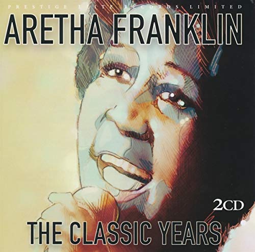 CD cover featuring a painted portrait of Aretha Franklin smiling.