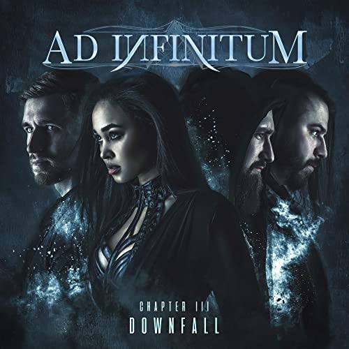 Album cover for Ad Infinitum’s “Downfall” featuring four shadowed figures.