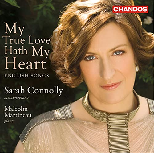 CD cover featuring portrait of mezzo-soprano Sarah Connolly, titled “My True Love Hath My Heart.”
