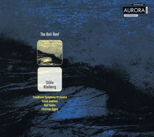 CD cover for "The Bell Reef" by Ståle Kleiberg, featuring ocean imagery.