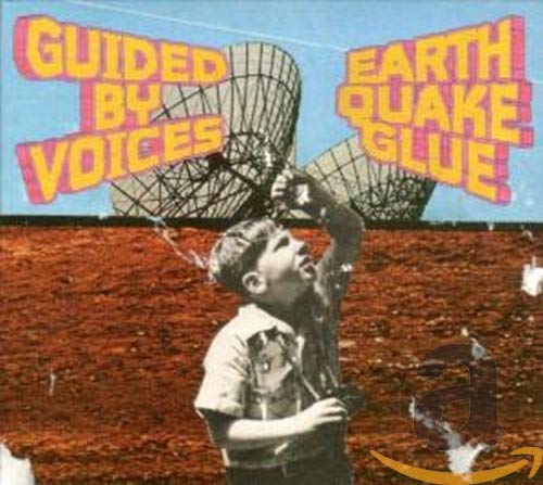 CD cover for Guided By Voices’ “Earthquake Glue” with boy and towers.