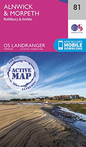 OS Landranger 81 Alnwick & Morpeth (Landranger Active) (OS Landranger Active)