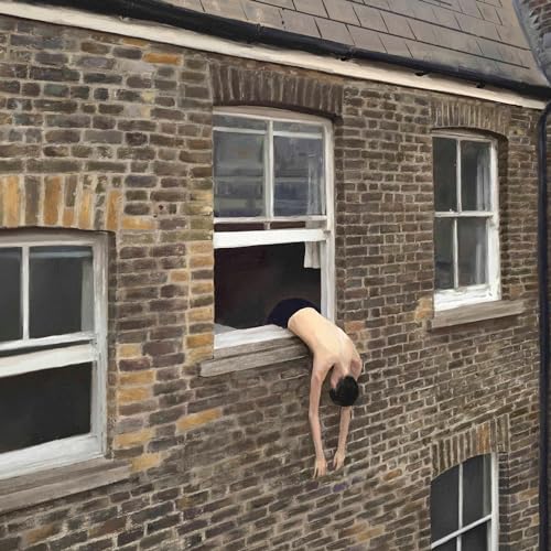 Lo Moon album cover: person leaning out of a brick building window.