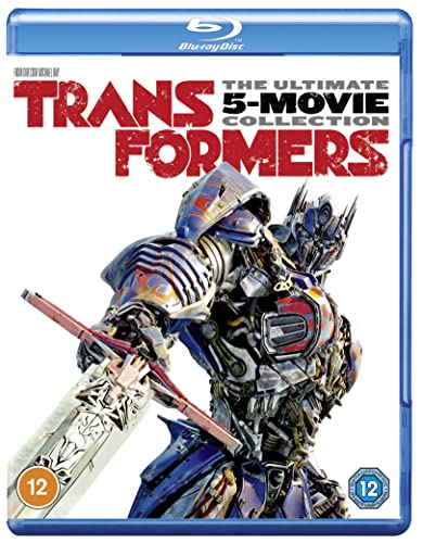 Blu-ray case for “Transformers 5-Movie Collection” featuring Optimus Prime.