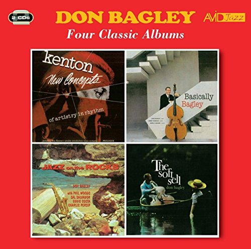CD cover featuring four album covers by Don Bagley and Stan Kenton.
