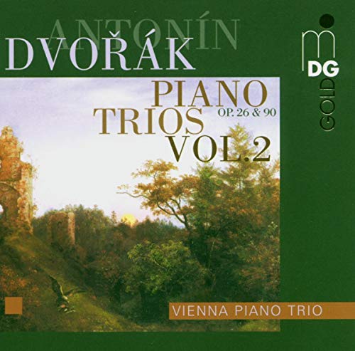 CD cover for Dvorak piano trios, featuring a landscape painting.