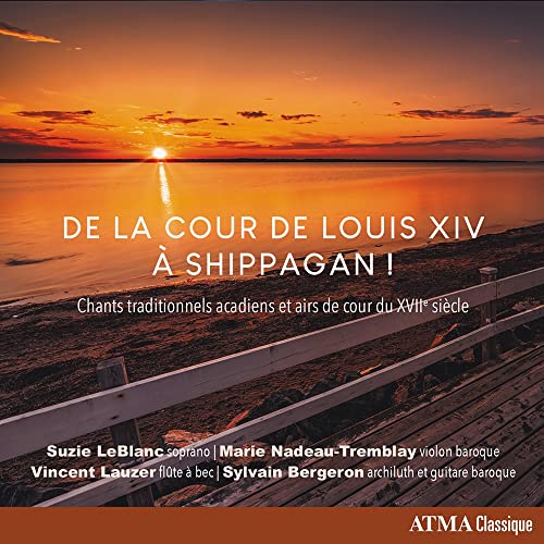 CD cover with sunset over water, text listing musicians and title.