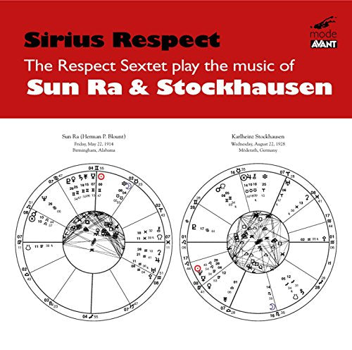 CD cover for "Sirius Respect" featuring astrological charts and text.