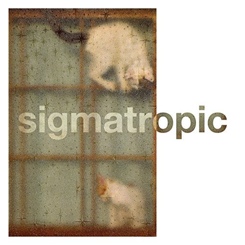 Vintage-style album cover with a boat illustration and speckled texture.