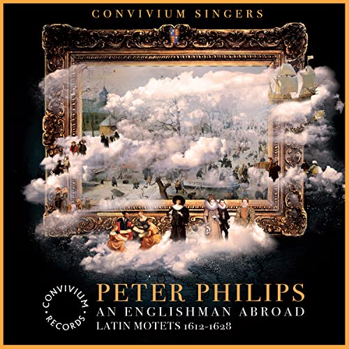 CD cover with ornate gold frame, clouds, and a historical scene.
