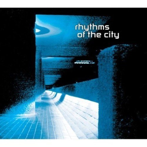CD cover with abstract blue and black architectural imagery.