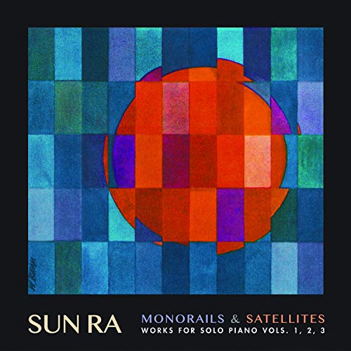 Album cover for Sun Raās āMonorails & Satellitesā with abstract geometric design.