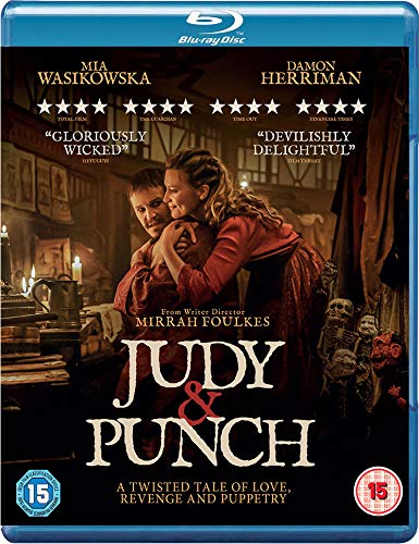 Blu-ray cover for "Judy & Punch" featuring a couple in historical attire.