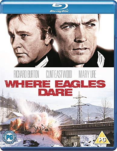 “Where Eagles Dare” Blu-ray cover featuring Richard Burton and Clint Eastwood.