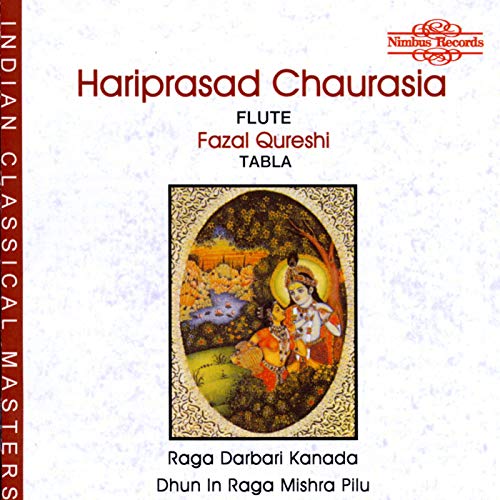 CD cover for Hariprasad Chaurasia’s Indian Raga with central artwork.