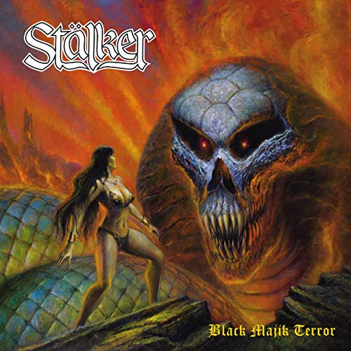 CD cover: woman and large skull against a fiery, dramatic background.