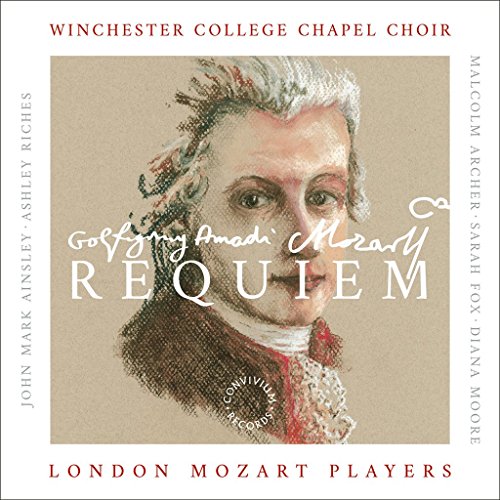 CD cover: portrait of Mozart, text “Requiem”, Winchester College Choir.