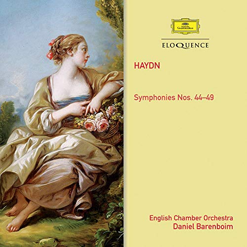 CD cover: painting of a woman with flowers, Haydn symphonies listed.