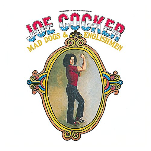 Joe Cocker album cover: "Mad Dogs & Englishmen" with portrait in ornate frame.