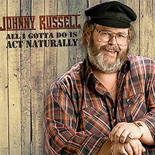 Johnny Russell album cover featuring a portrait of the singer with a beard.