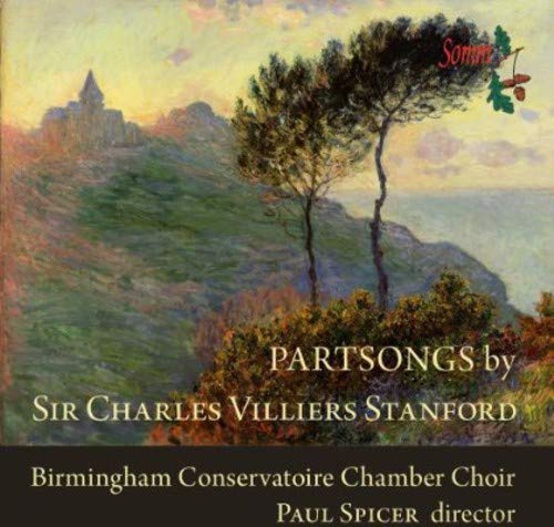 CD cover: landscape painting with text naming composer Villiers Stanford.