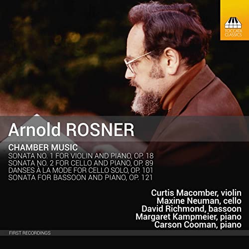 CD cover featuring composer Arnold Rosner’s portrait and track listing.