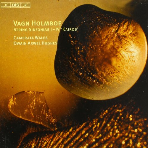 CD cover for Vagn Holmboeās āKairosā featuring abstract golden imagery.