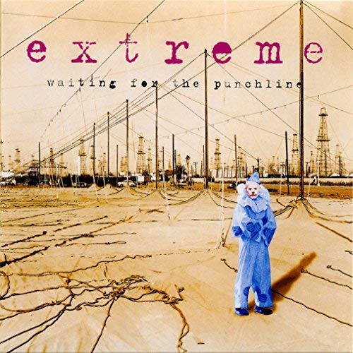 CD cover for Extreme’s “Waiting For The Punchline” with a clown figure.