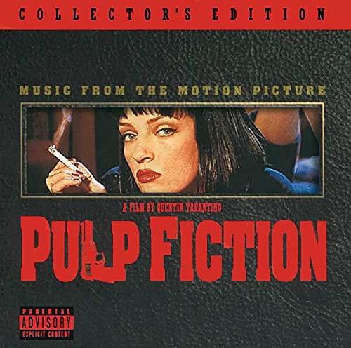Pulp Fiction soundtrack CD cover featuring Uma Thurman smoking.