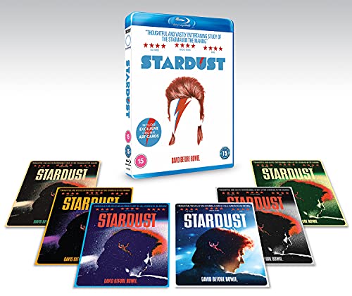 Stardust" Blu-ray case with David Bowie portrait and multiple cover variations.
