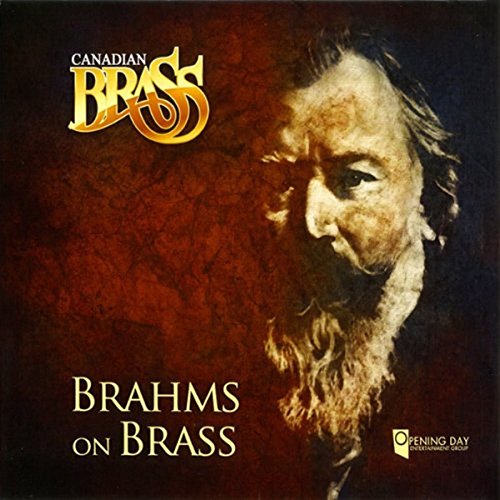 CD cover for “Brahms On Brass” by Canadian Brass, featuring Johannes Brahms.