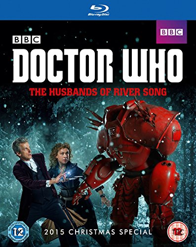 Doctor Who Blu-ray cover featuring the Doctor, River Song, and a red robot.
