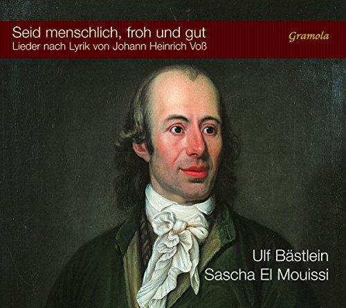 CD cover featuring a portrait of Johann Heinrich Voß, with text in German.
