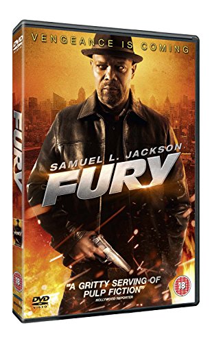 DVD cover for "Fury" featuring Samuel L. Jackson with a handgun.