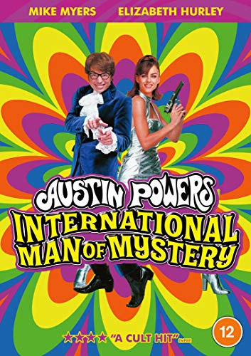 Austin Powers DVD cover featuring Mike Myers and Elizabeth Hurley in a psychedelic design.