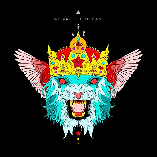 Album cover: blue tiger head wearing a golden crown with eyes.