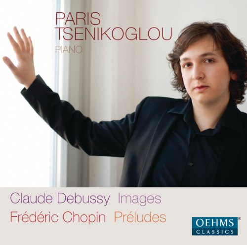 CD cover featuring pianist Paris Tsenikoglou and text details.