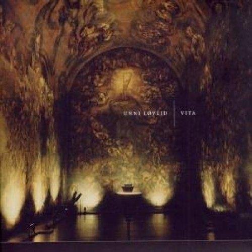 CD cover for Unni Lovlid’s “Vita” featuring abstract, golden artwork.