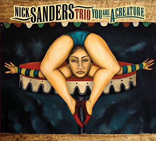 CD cover: painting of a contortionist bending backwards on a barrel.