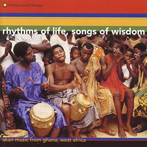 CD cover featuring Ghanaian musicians playing drums and wind instruments.