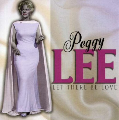 Peggy Lee album cover, portrait of singer in a white gown.