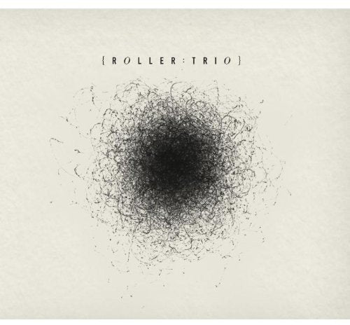 CD cover for Roller Trio, featuring a dark, scribbled central design.