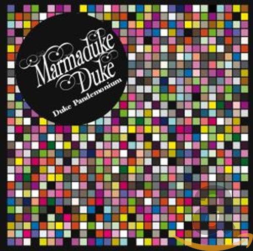 CD cover for "Duke Pandemonium" by Marmaduke Duke, colorful pixel pattern.