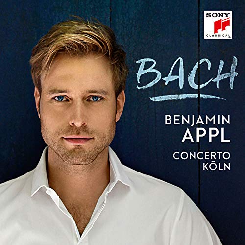 CD cover featuring portrait of Benjamin Appl and text "BACH.
